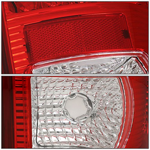 Image of Auto Dynasty Tail Lights Compatible with 2008-2016 Ford F250 F350 F450 F550 Super Duty, Driver and Passenger Side LED Brake Lamps, Chrome Housing Red Lens