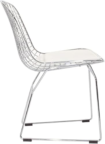 Miniatura 4 de Juego de 1 réplica Harry Bertoia Silla Lateral Blanco