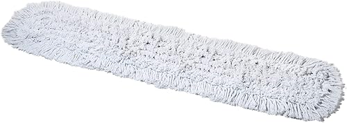 Tidy Tools Cabezal de repuesto para trapeador de polvo comercial, 60 x 5 pulgadas, cabezal de fregona reutilizable de algodón, repuesto de fregona