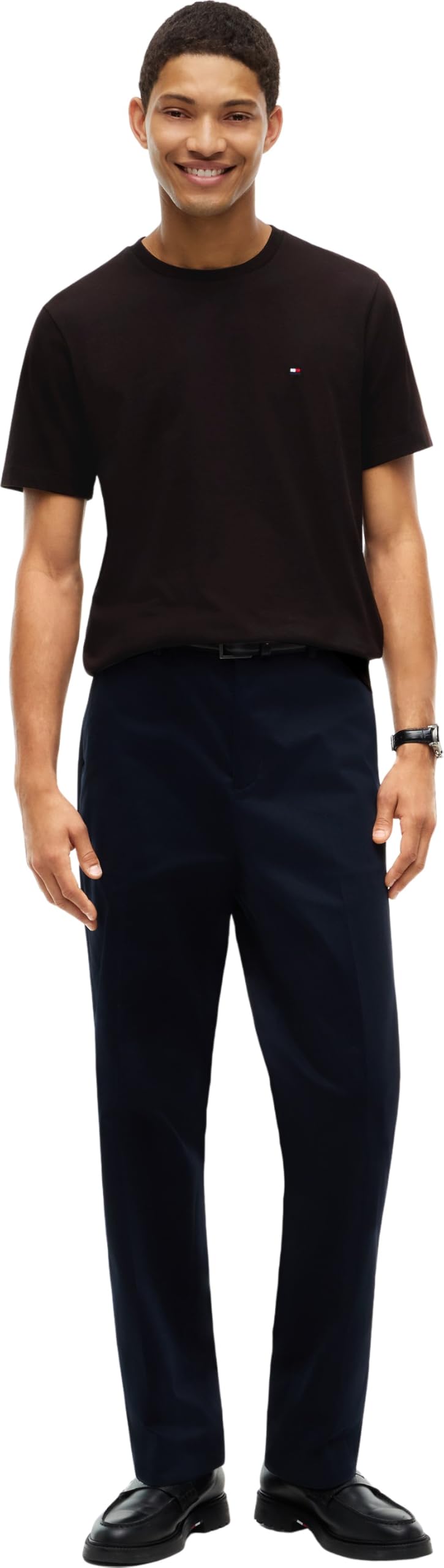 Tommy Hilfiger Camiseta de Manga Corta Hombre Seasonal Solid tee con Cuello Redondo