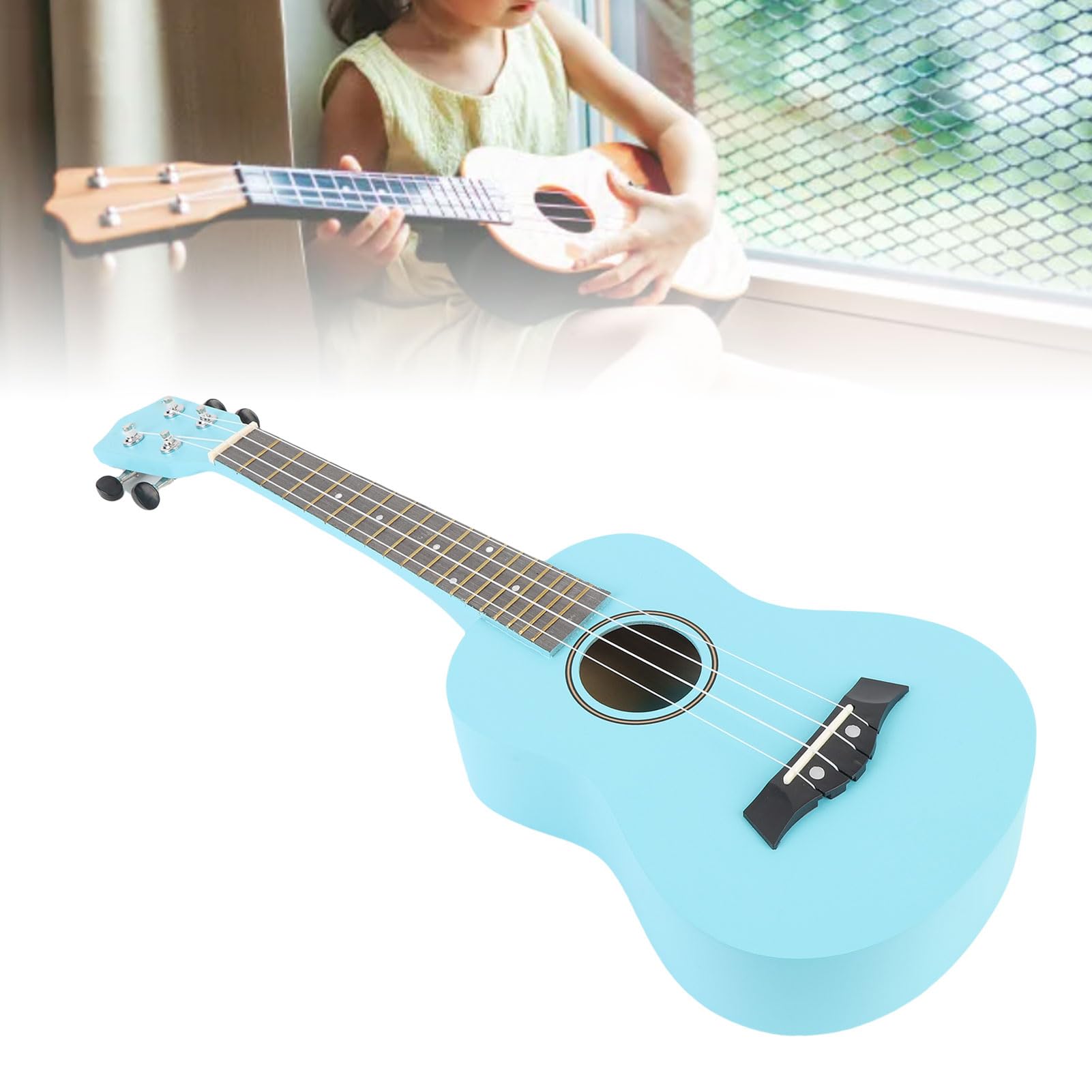 Socobeta Kit Iniziale per Ukulele Ukulele in Tiglio da 61 Cm con Accordatore Digitale e Accessori per Principianti