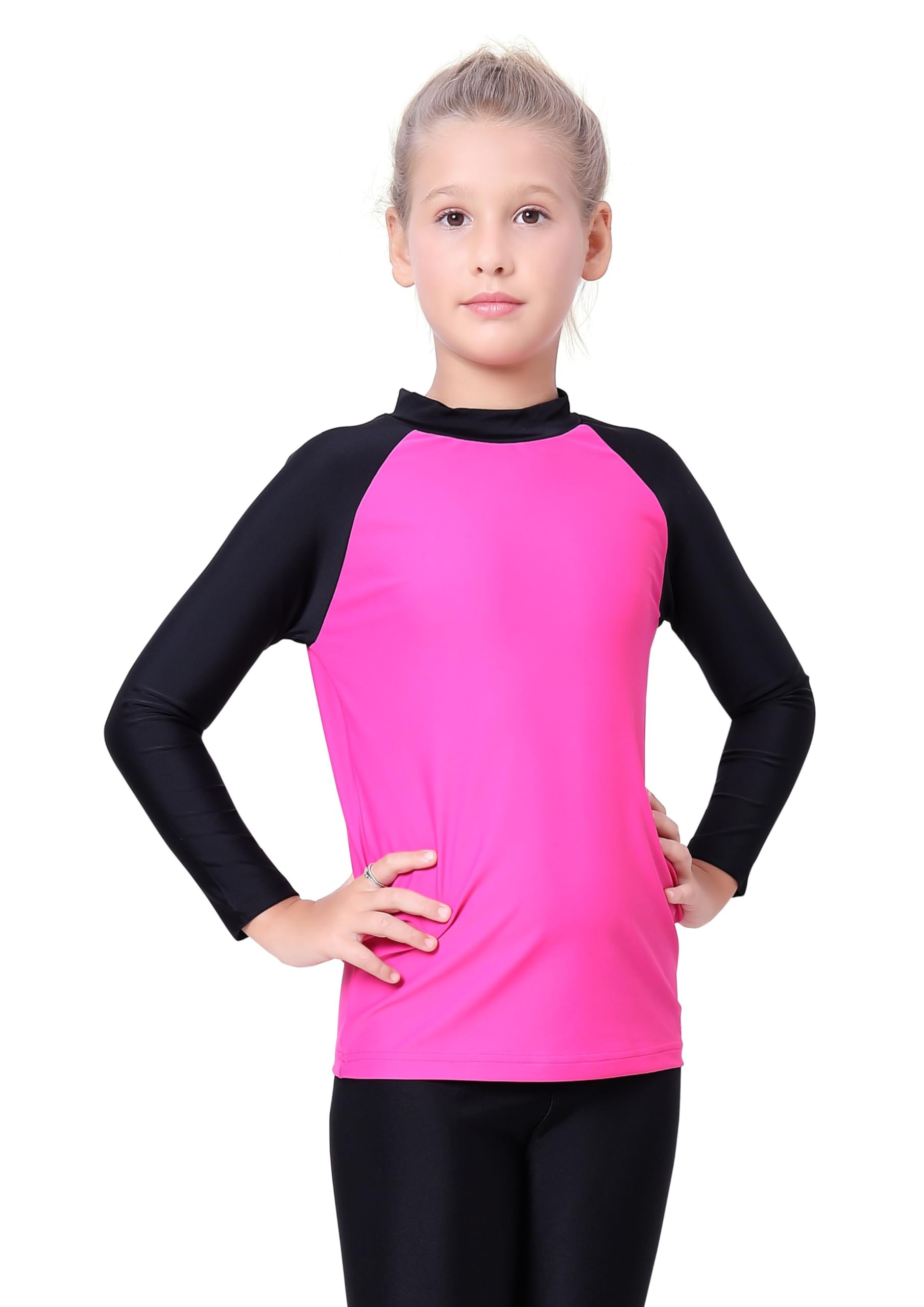 lactra Girl' Versatile Sun Top | Contrast Full Sleeve, UPF 40+, Shape Retention | Swim, Active, Gym & Leisure Wear-picture-12