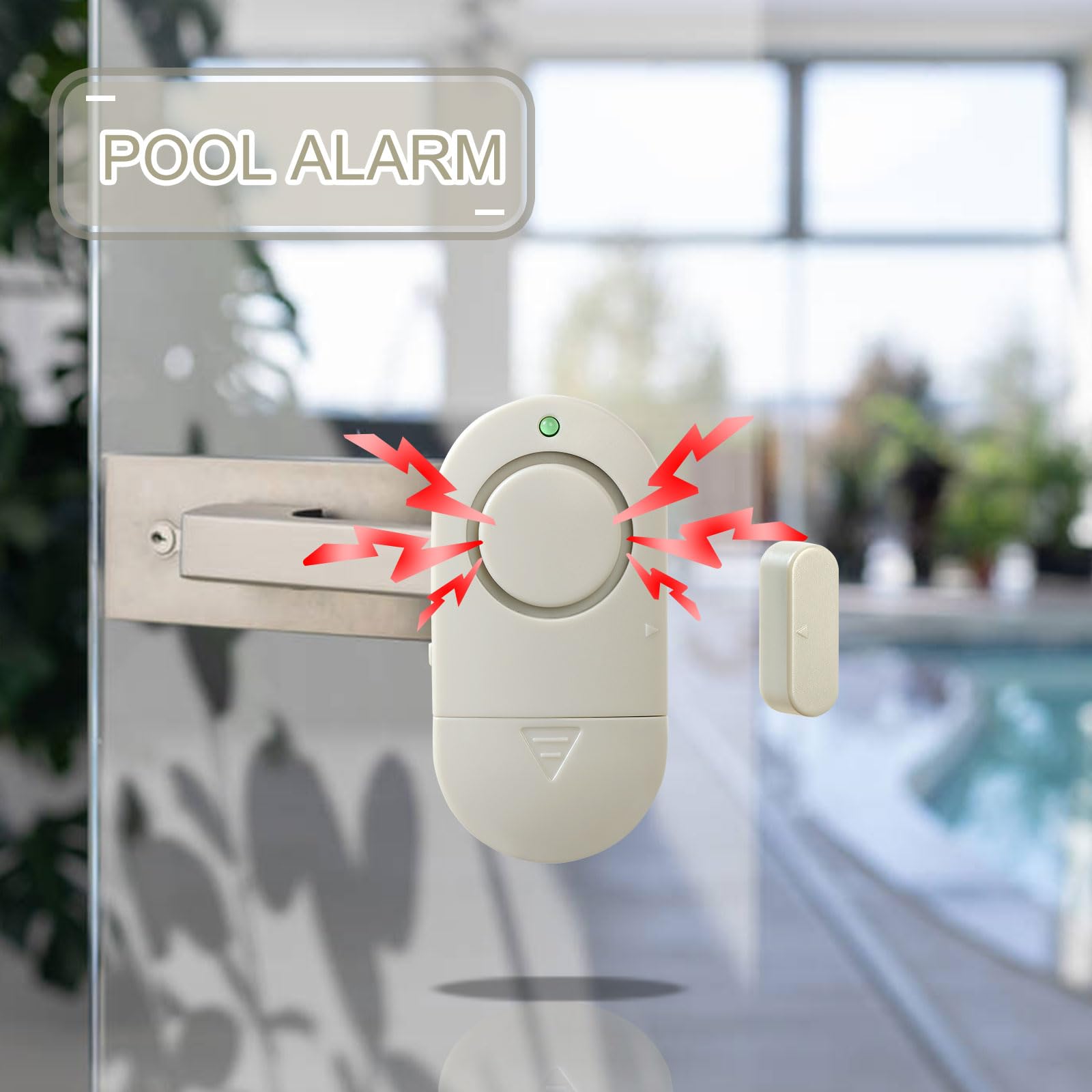 Lot de 10 alarmes de porte et de fenêtre, alarme de porte pour la sécurité de la maison, alarme puissante de porte de piscine de 120 dB pour la sécurité des enfants