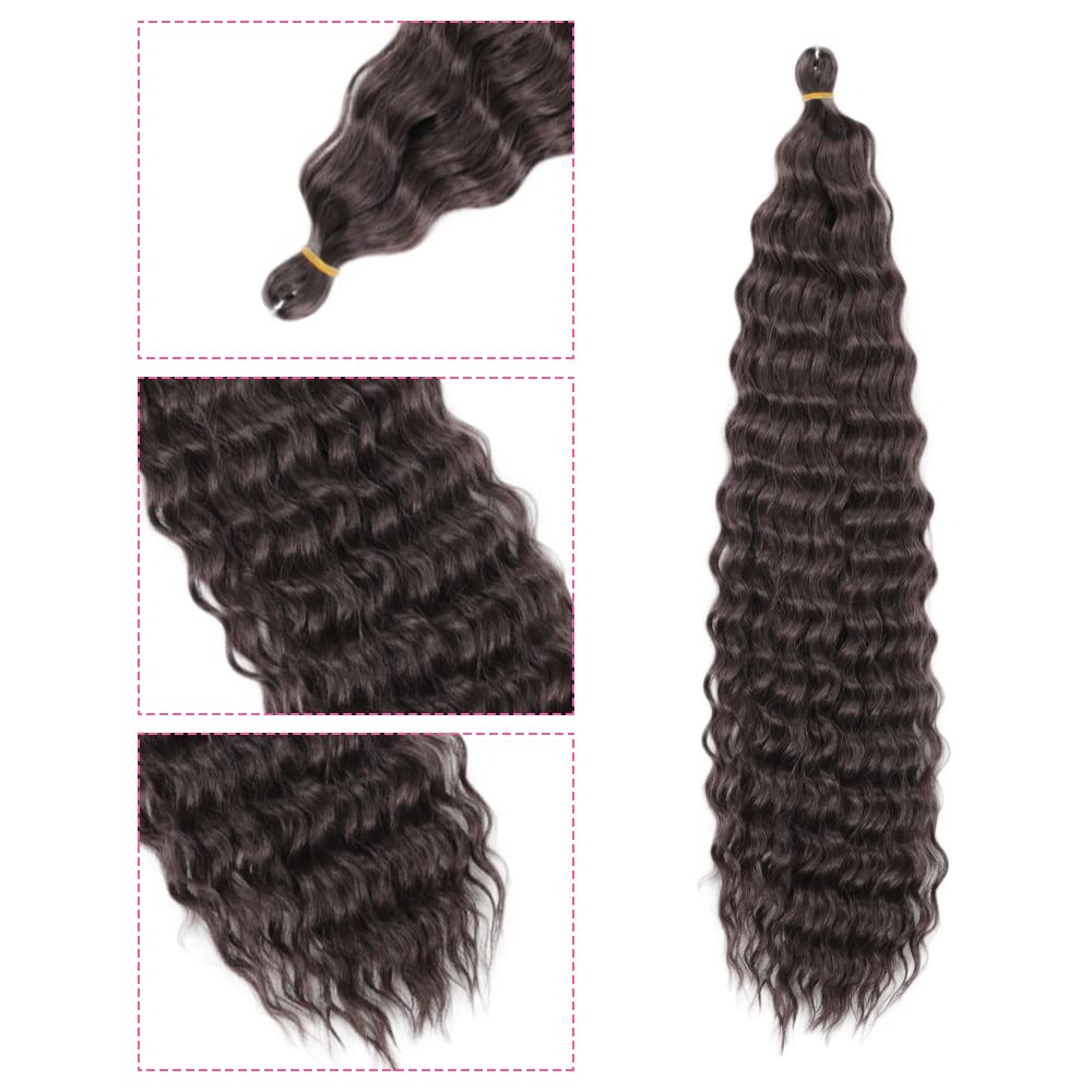 22 Inch 3 Pakiety Głębokie Twist Crochet Włosy Ocean Wave Kręcone Czeskie Crochet Braids Głębokie Fale Włosy Syntetyczne Przedłużenia Włosów dla Kobiet Dziewczyn