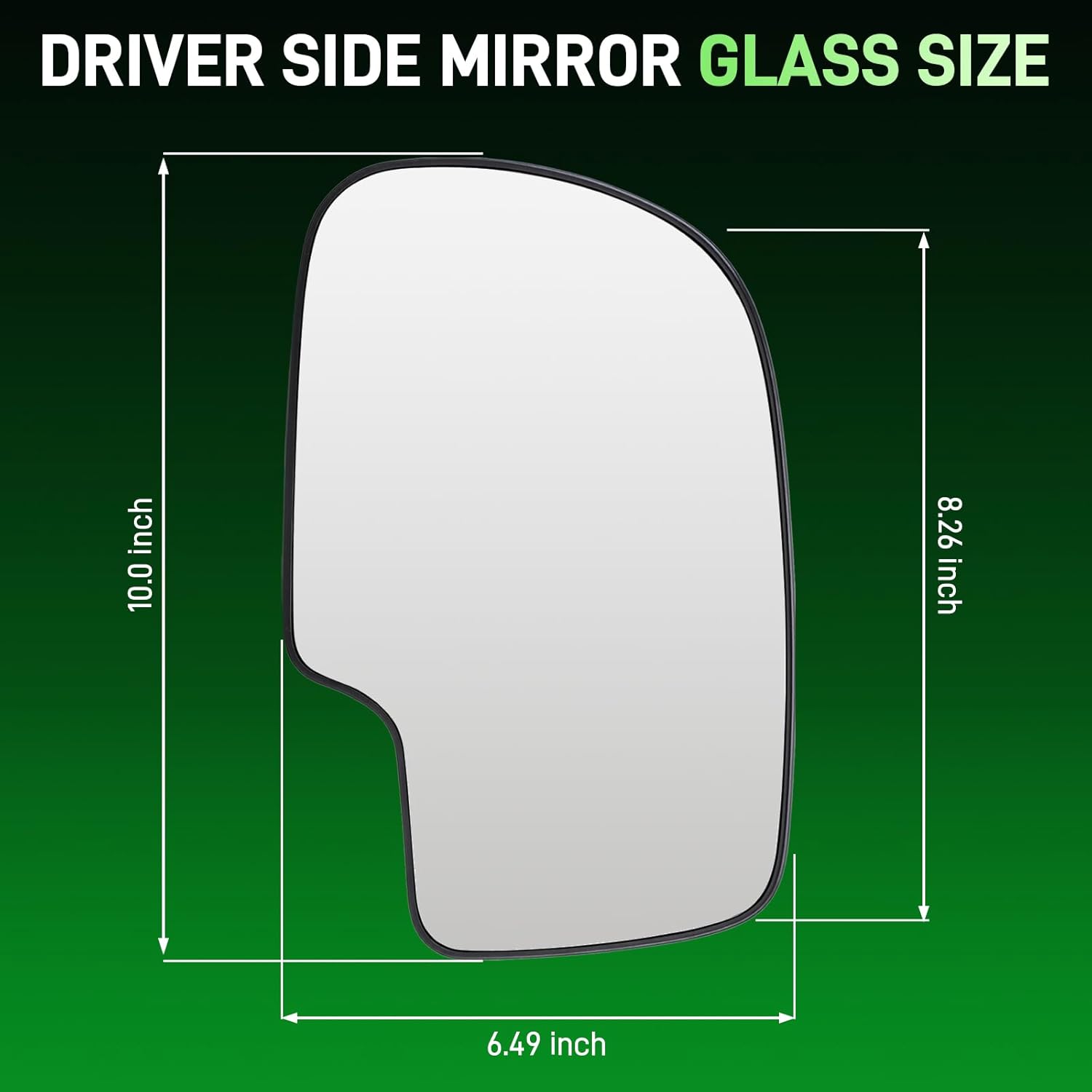 AUTOKAY Left Driver Side Mirror Glass Fits for Chevy Silverado Avalanche Suburban Tahoe, GMC Sierra Yukon, Cadillac Escalade ESV EXT 1999-2006, Exterior Rearview Side Mirror with Backing Plate