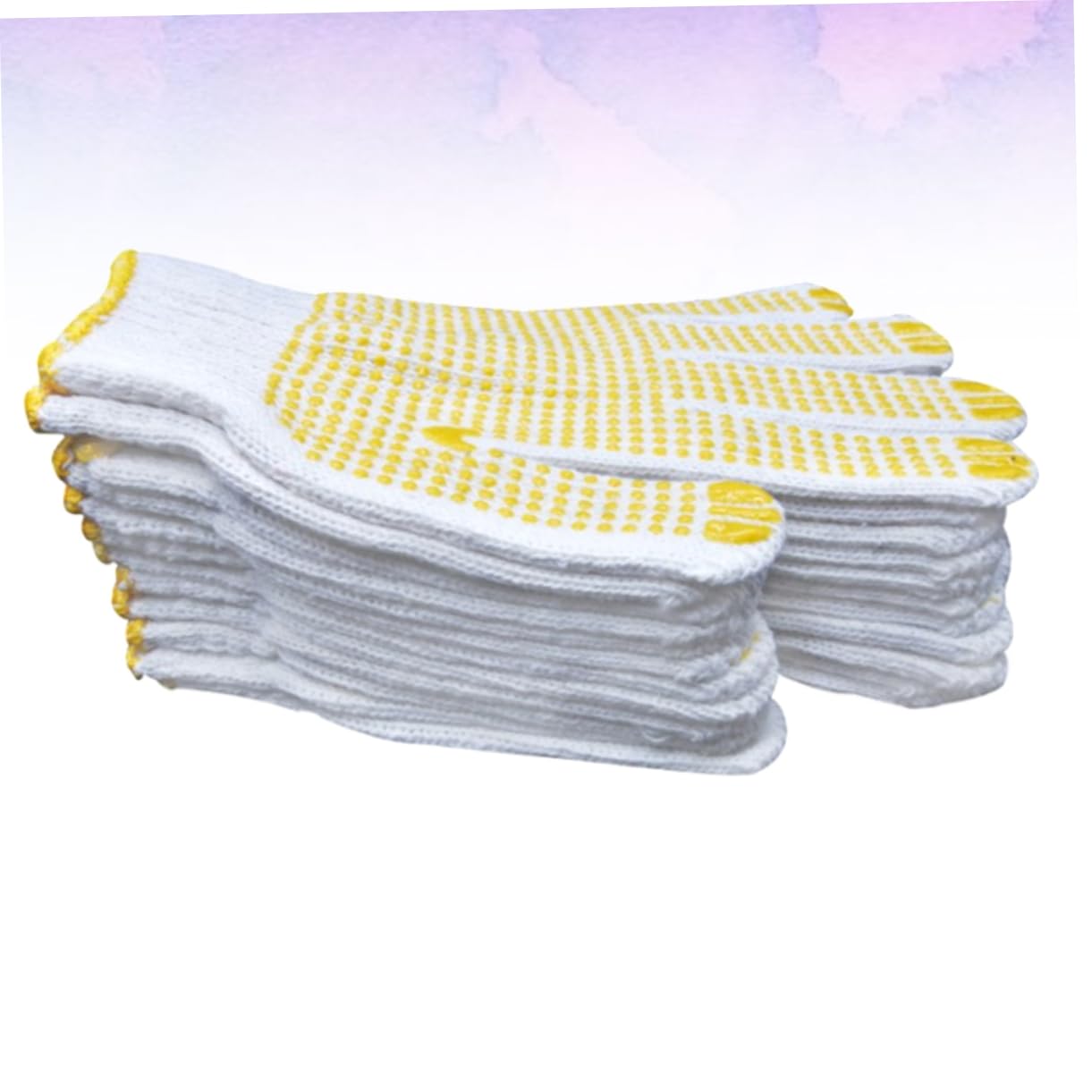 Operitacx 24 Guantes de Trabajo de Algodón para Protección de Guantes Resistentes y Duraderos para Construcción y Mecánico