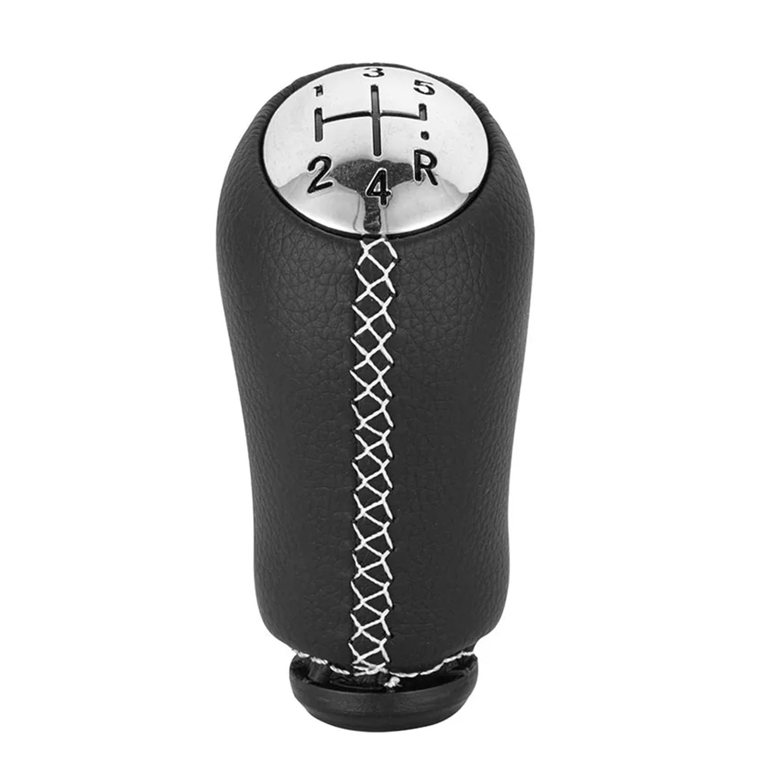 Grozzy Universal Shifter Handle 17mm for Renault for CLIO MK3 3 III for Megane MK2 for Scenic 5 for Speed Gear Shift Knob(White-line)