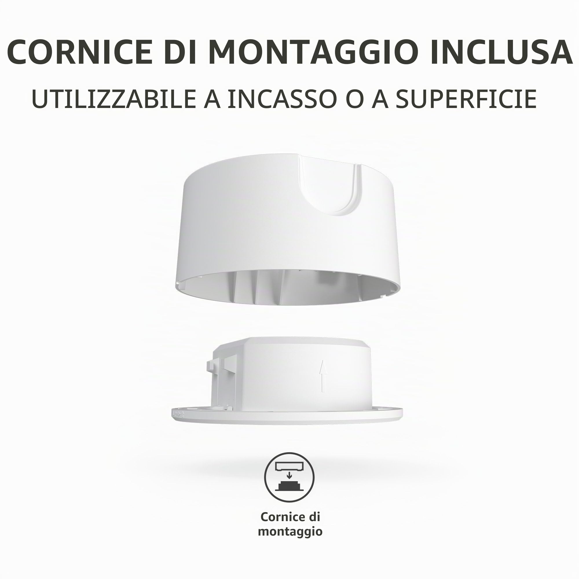 Ledvion Faretto LED Emergenza 1W 6000K IP20 Incasso/Superficie 3h