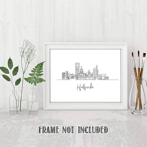 Vista 162 de París Skyline - Decoración de pared para sala de estar, arte de pared en blanco y negro, cuadros de pared de horizonte europeo para sala de estar