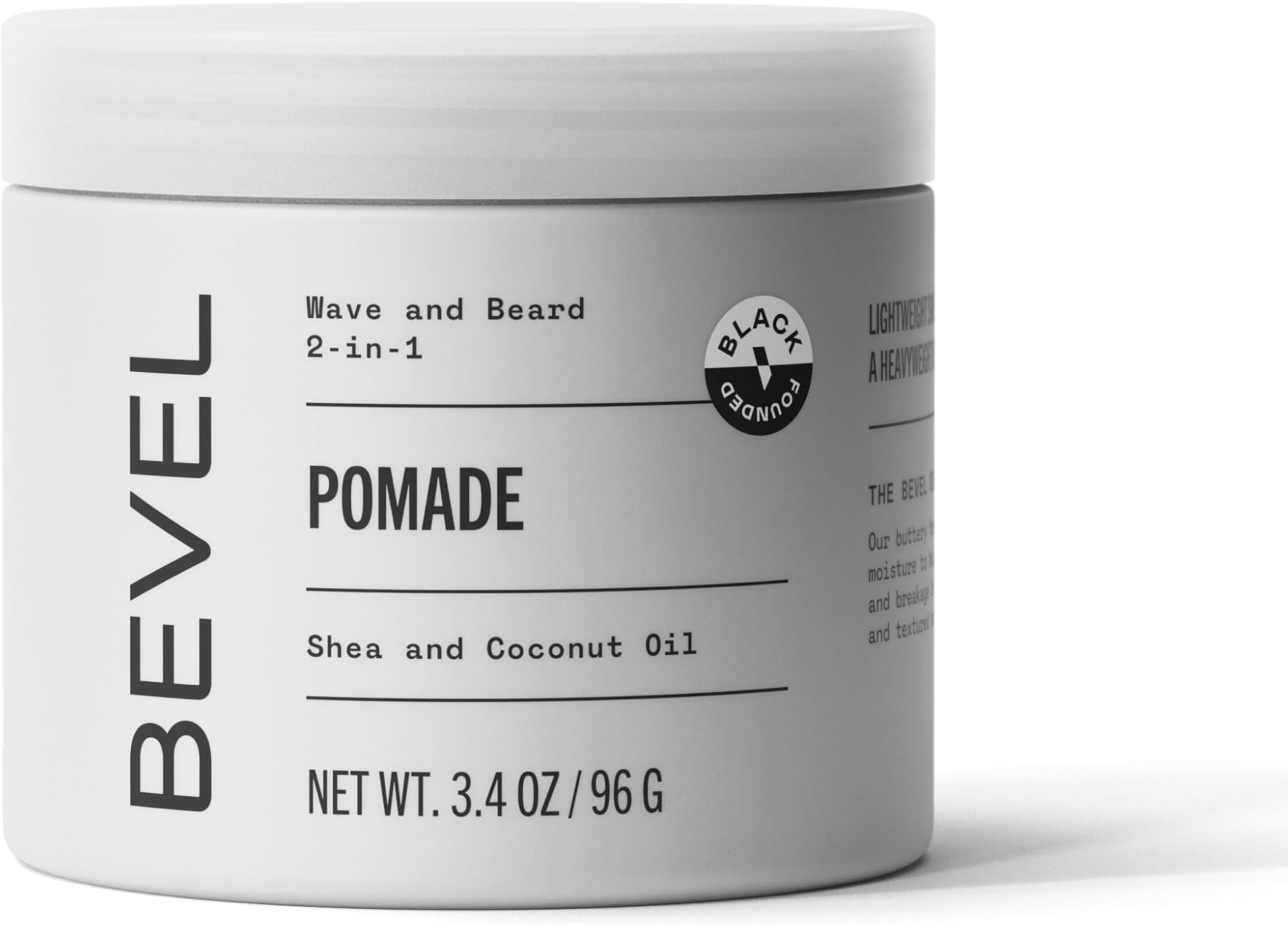 Beard Balm & Hair Pomade for Waves with Coconut Oil and Shea Butter, Locks in Moisture to Help Reduce Frizz and Breakage, Beard Care for Men, 3.4 Oz