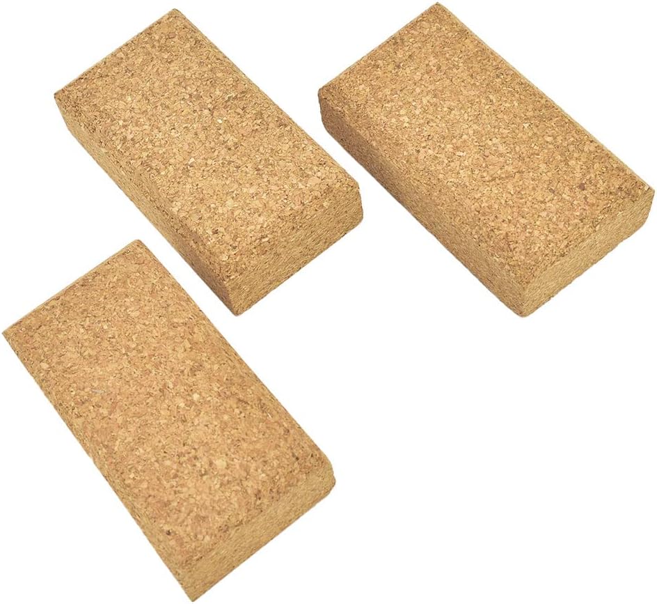 EMILYPRO Cork Sanding Blocks 41/4"x 23/8" x 13/16" Hand Sanding Tool for sandpaper 3pcs