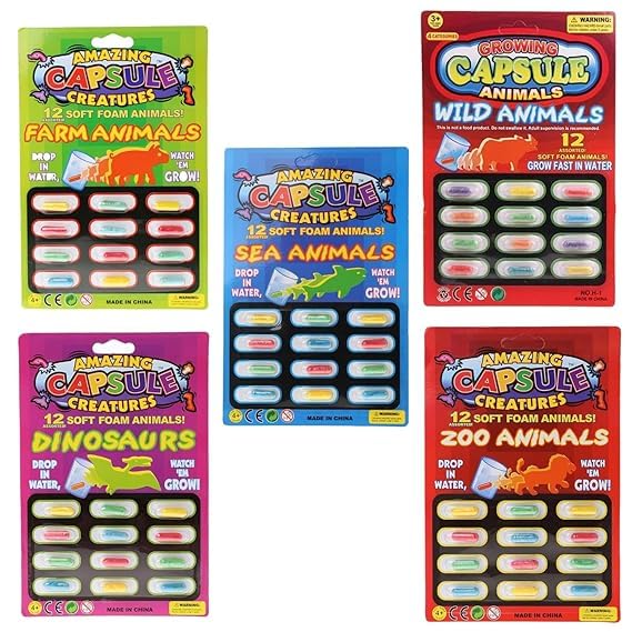Grow in Water Soft Animal Magic Capsule Perfect for Kids Animal and Creature Learning, Novelty Return Gifts for Birthday Parties (Pack of 3 (Random)-image-44