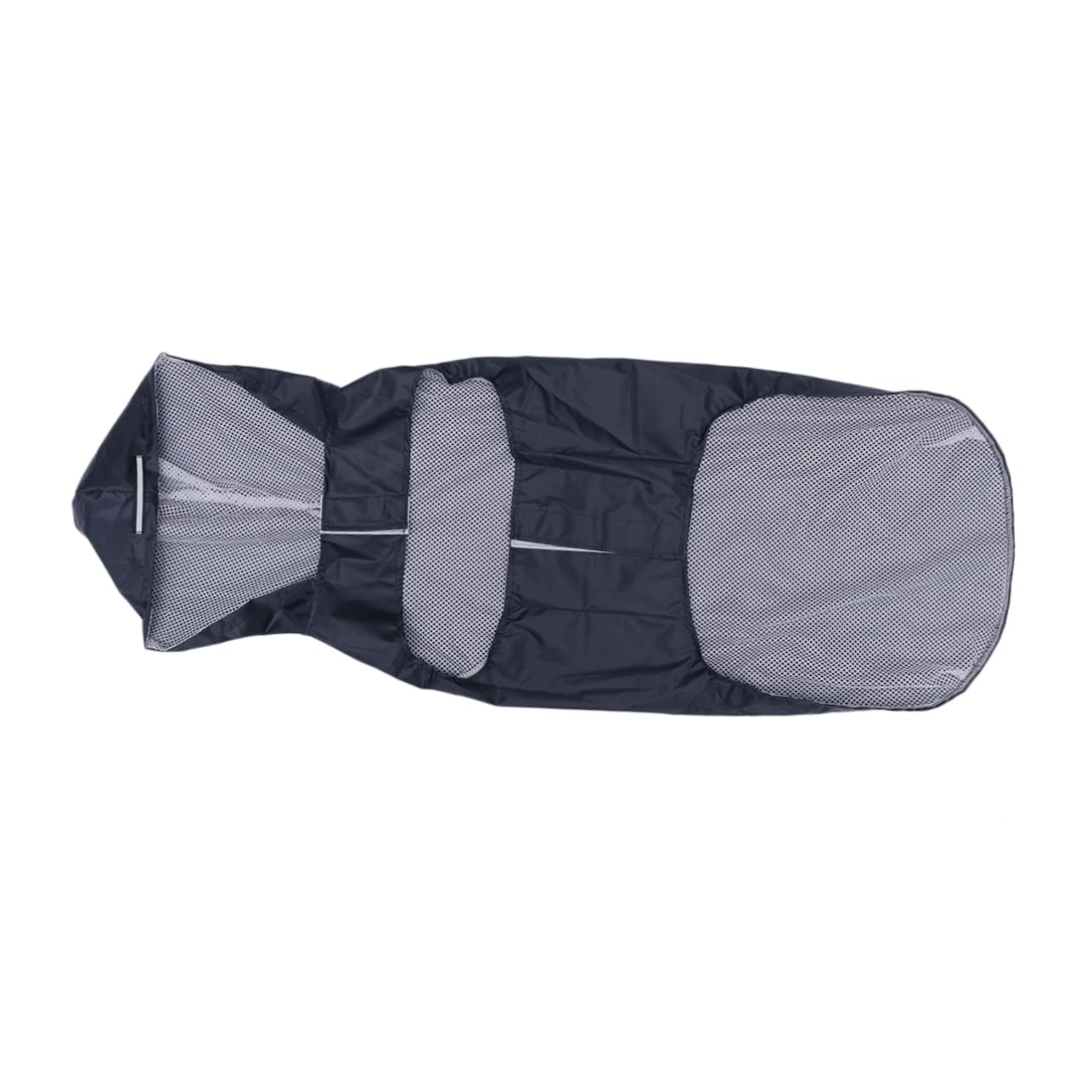 Sosoport 2pezzi Cappotto Riflettente Per Cani Di Grandi Mantellina Antipioggia Con Cappuccio e Design Nero