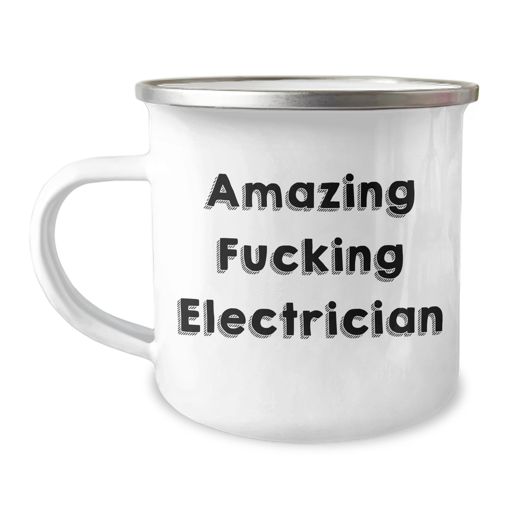 Amazing F-ing Electrician Funny Gifts from Family to Electrician Birthday Electrician Camp — funny ceramic mug from ShopProudGifts