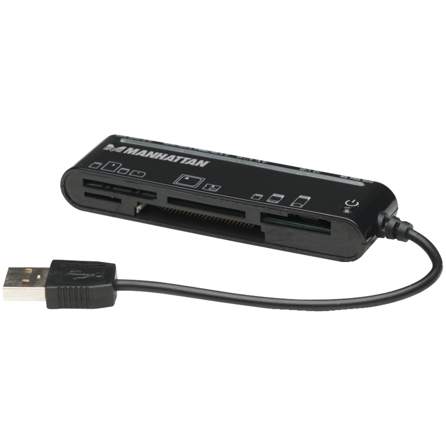 Manhattan Multi-Card Reader/Writer USB 2.0 Nero Lettore di schede