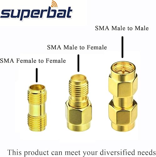 Miniatura 4 de Superbat RF coaxial SMA macho a SMA hembra Bulkhead RG174 Cable de 3 pies + 3 piezas RF coaxial SMA adaptador kit para equipo SDR antena jamón