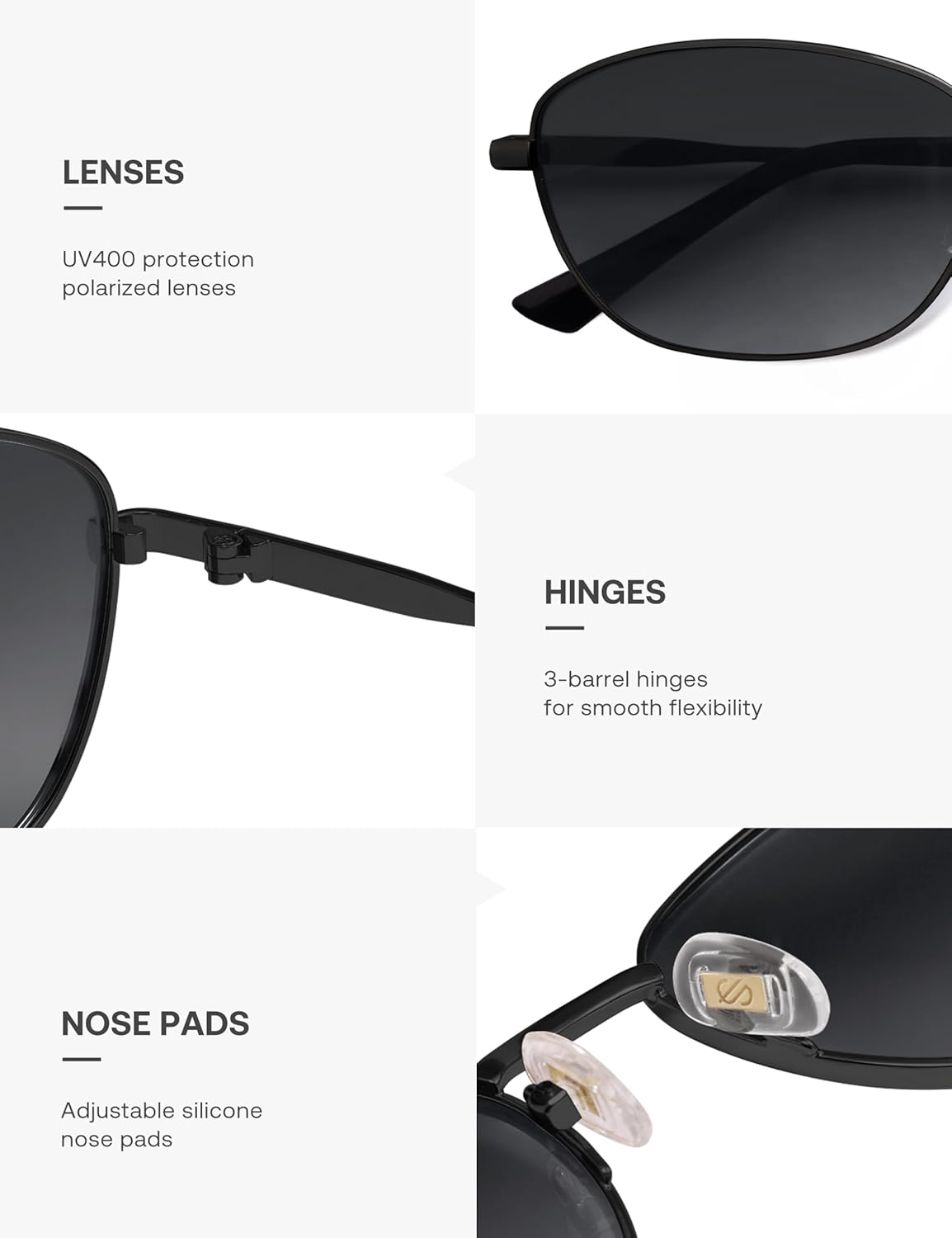 SOJOS Retro Oval Polarized Sunglasses for Women Men Vintage 90s Style Womens Mens Sunnies Sun Glasses SJ1245 - Image 4