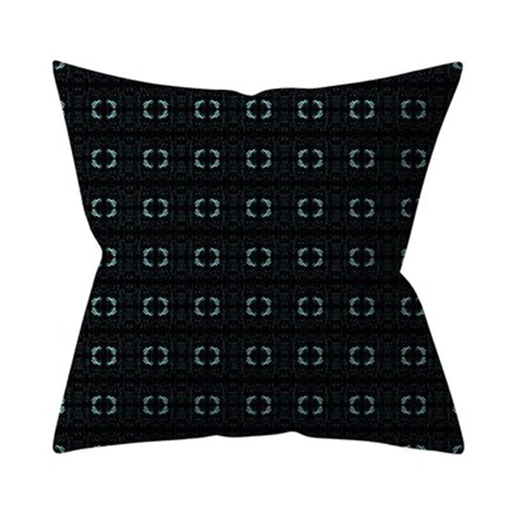 MFJGHU Northern Europe 45 * 45cm Square Decorative Throw Pillow Case Geometric Striped Print Flower Pillowcase for Home Bedroom(Style H)