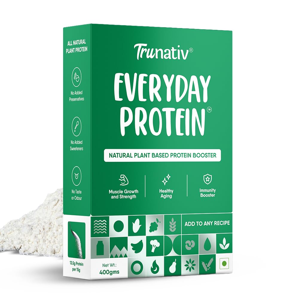 TruNativ Everyday Plant Protein| 13.5g Protein| Soy, Pea & Brown Rice Protein | Keto Friendly | Family Nutrition | Vegan | Cookable Protein | Cook-Bake-Blend | Add to your Daily Meals l 400g-picture-21