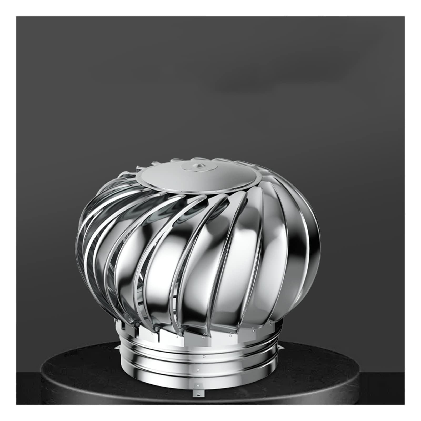 PNGMSNXTE Rotating Chimney Cowl Cap Spinner Anti-Downdraught Chimney Spinner Cowl Stainless Steel,304 Stainless Steel Chimney Cowl Cap,Anti Downdraught Chimney Cowl (Size : 110mm/4.33in)