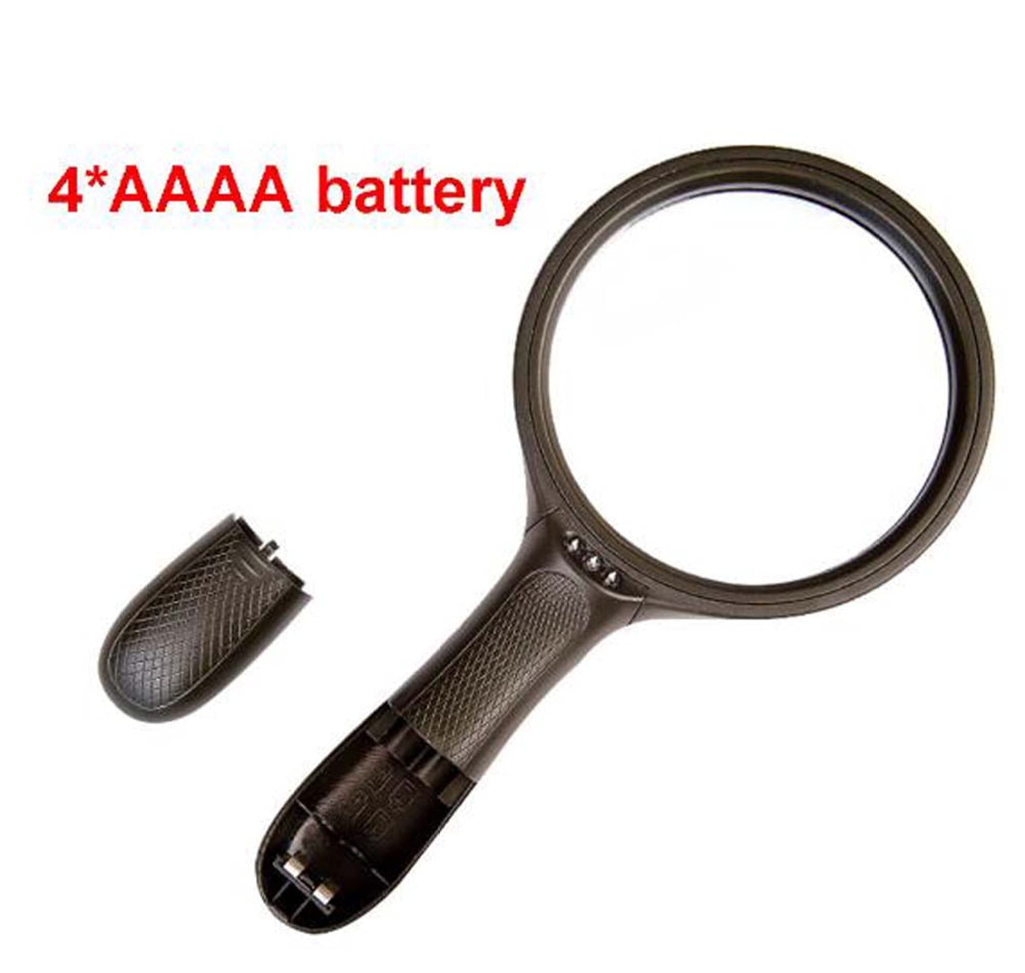 Lupa con luz, 1.8X/5X, Lupa Grande de Mano con 3 LED iluminados para Personas Mayores, Soldadura, ección, Monedas, Joyas, Anillos, Universal.
