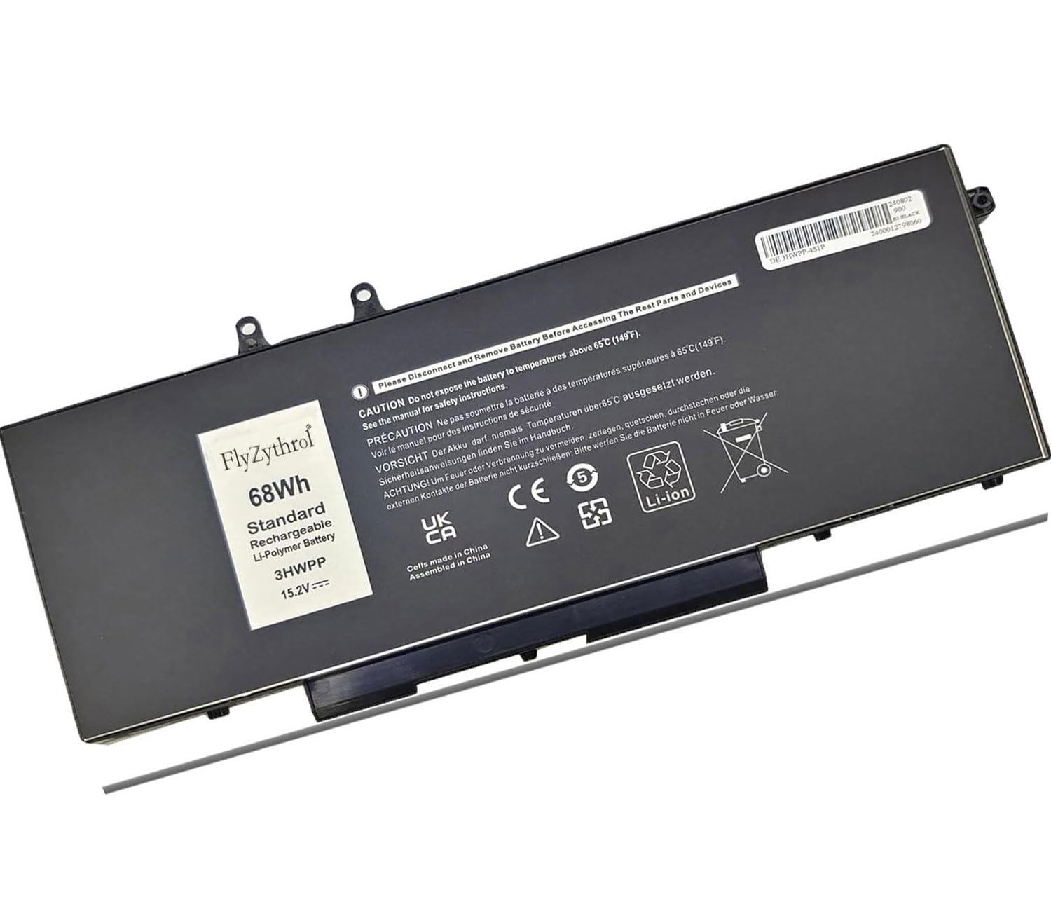 68Wh 3HWPP Batteria portatile compatibile con Dell Latitude 5401 5501 5411 E5511 5410 E5410 5510 5511 Precision 3541 3551 3550 Inspiron 17 7500 7506 7706 2-in-1 10X1J 1VY7F 3YNXM 451-BCMN
