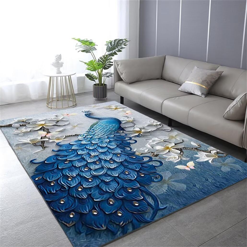 Tapis garçon bleu 100x160cm idéal pour décorer la chambre à coucher