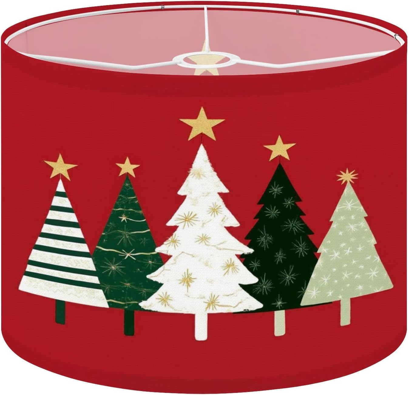 Lampshades Lamp Shades Boho 1 Pack Vintage Christmas Tree Pine Xmas Wall Decorations Trees Light Shade for Table Lamps Floor Lamps Drum Lamp Shades Lampshade Replacement