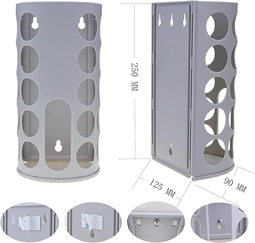 Miniatura 2 de Soporte para bolsa de plástico 2 juegos de gris y 2 juegos de blanco Soporte para bolsa de comestibles bueno para guardar bolsas de plástico debajo