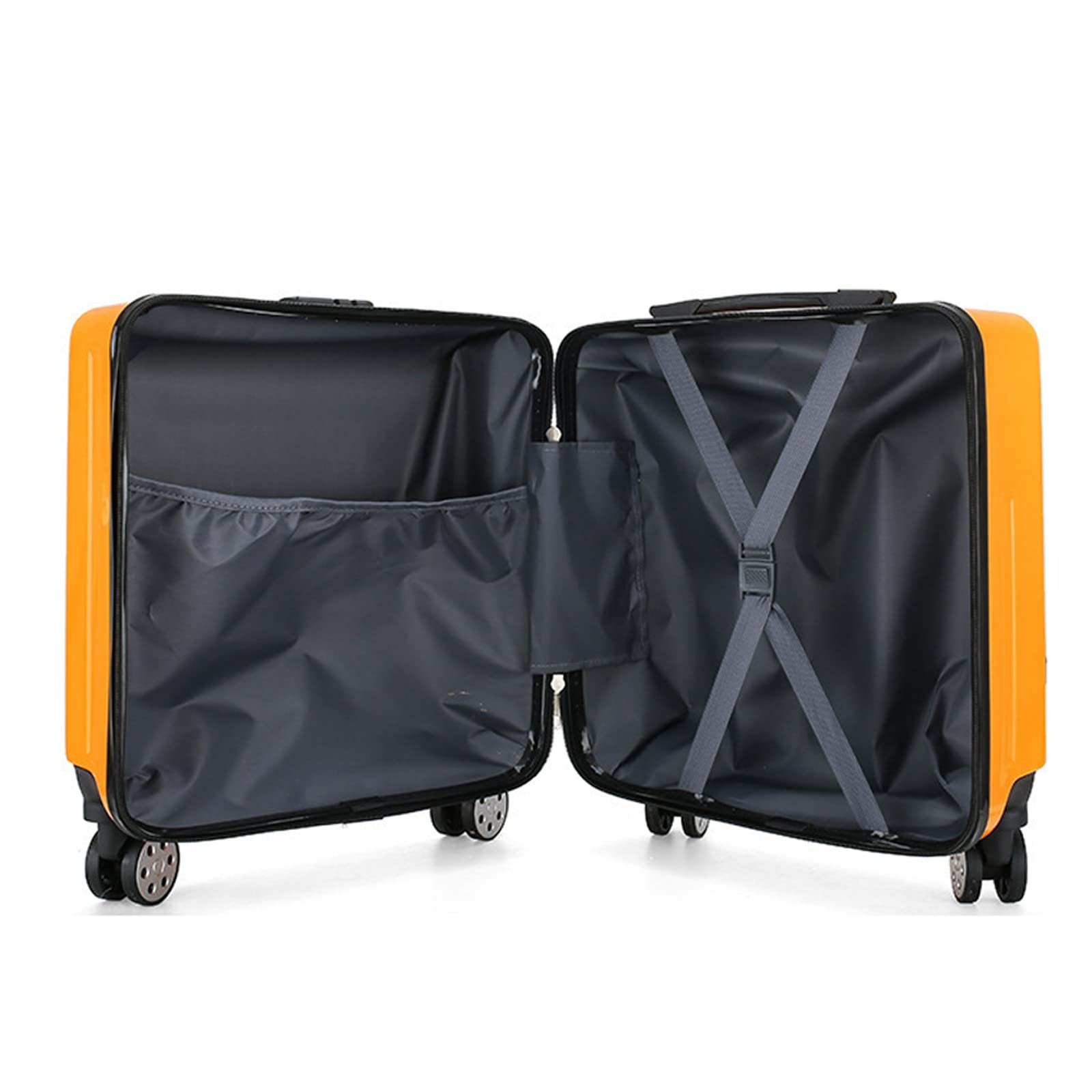 Equipaje para niños Maleta con Ruedas Universal silenciosa de Doble Fila de Dibujos Animados de 18 Pulgadas Maleta con Ruedas para niños pequeños Multicolor Opcional(Color:Yellow)