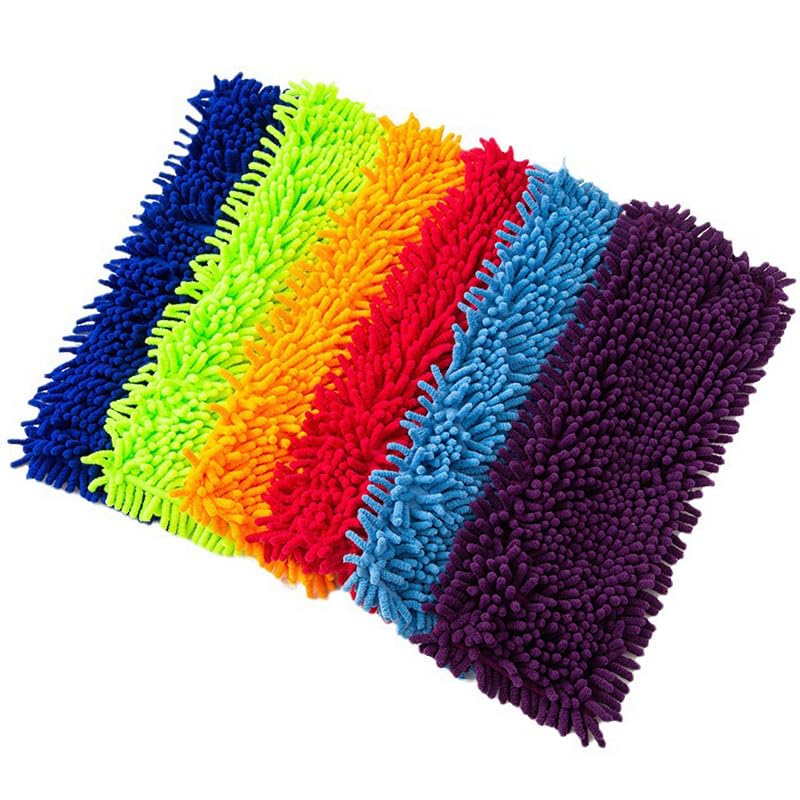 6 Stück Ersatz-Bezug für Bodenwischer Wischmopp Bezug Waschbarer Saugfähiges Wischmopp Bezug Ersatz Mop Pads Mikrofaserpad Geeignet für die meisten Bodentypen und maschinenwaschbar