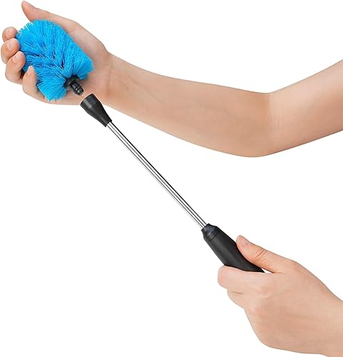 Miniatura 4 de MOSOLAN Cepillo para botellas de acero inoxidable, paquete de 2 cepillos de limpieza de botellas de agua de mango largo, construido para limpiar