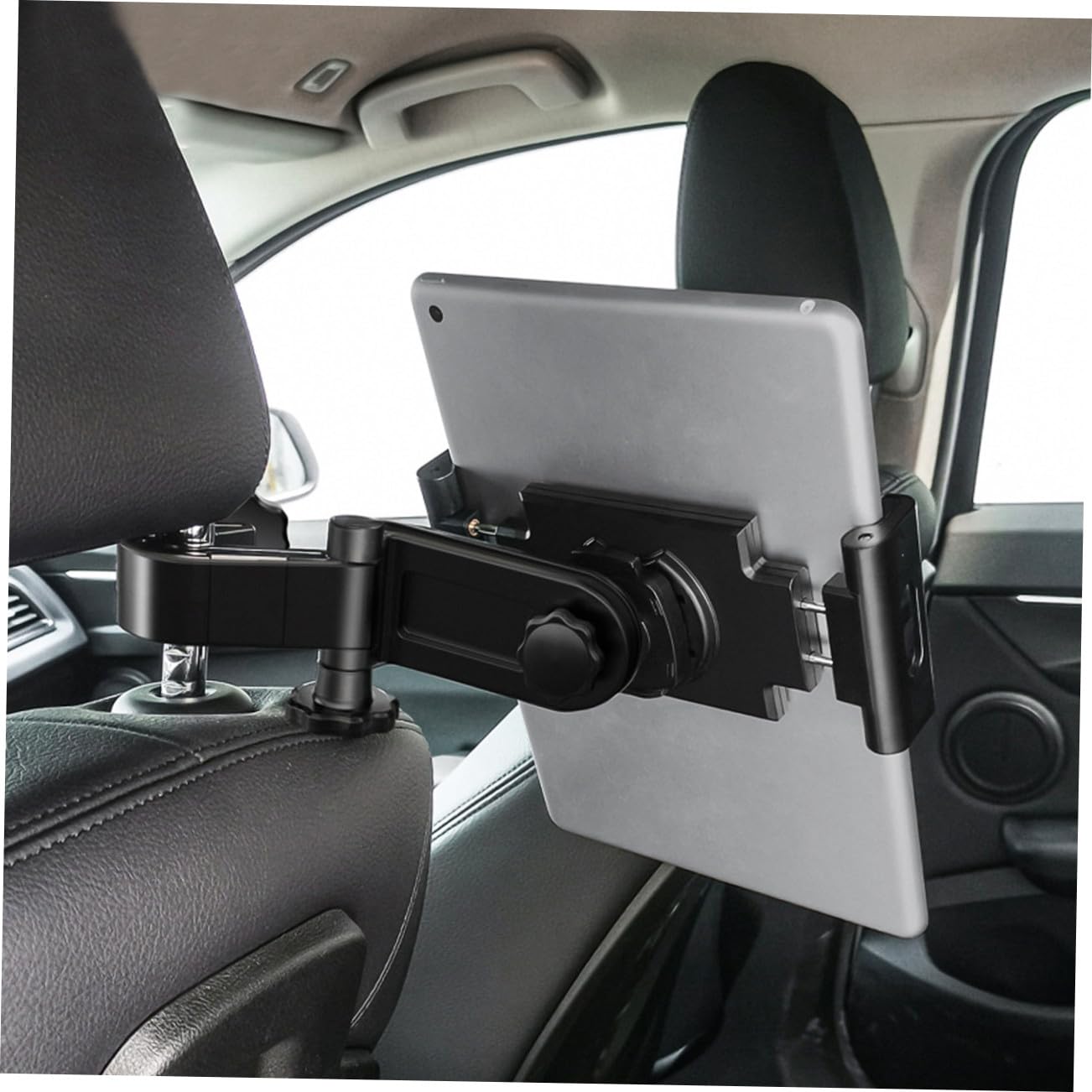 1pezzi Supporto Per Tablet Auto Regolabile Supporto Per Poggiatesta Auto in Apertura Variabile Cuscinetto Antiscivolo