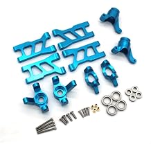 Compatible with HS 18301 18302 18311 18312 18321 18322 1/18 RC Remote Control car Metal Parts Swing arm Steering Cup Accessories Five PiecesSky Blue