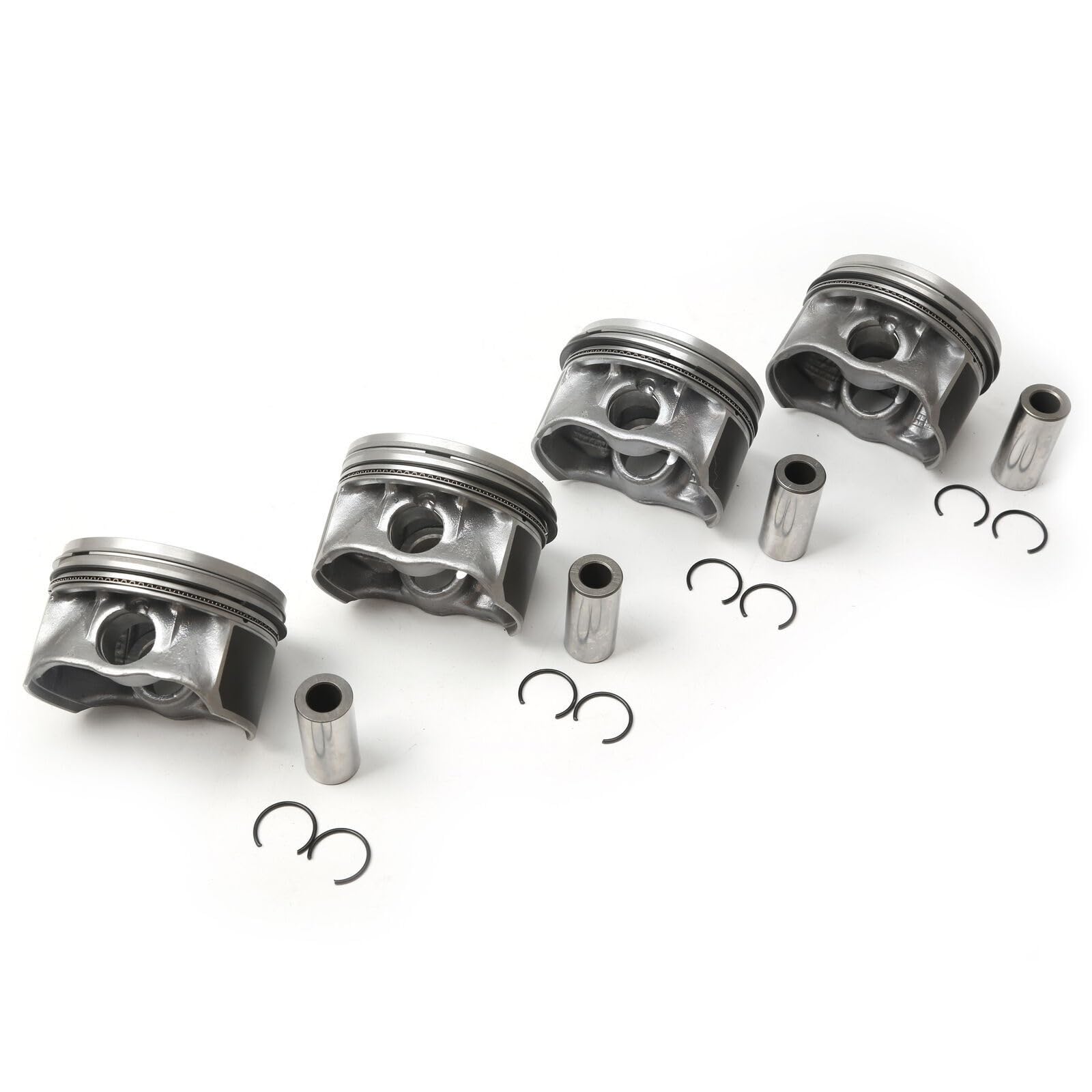Anello Pistone Set di 4 pistoni e fasce elastiche motore EA111 STD da 76,5 mm, adatti per VW per Jetta 1.6L Sostituire