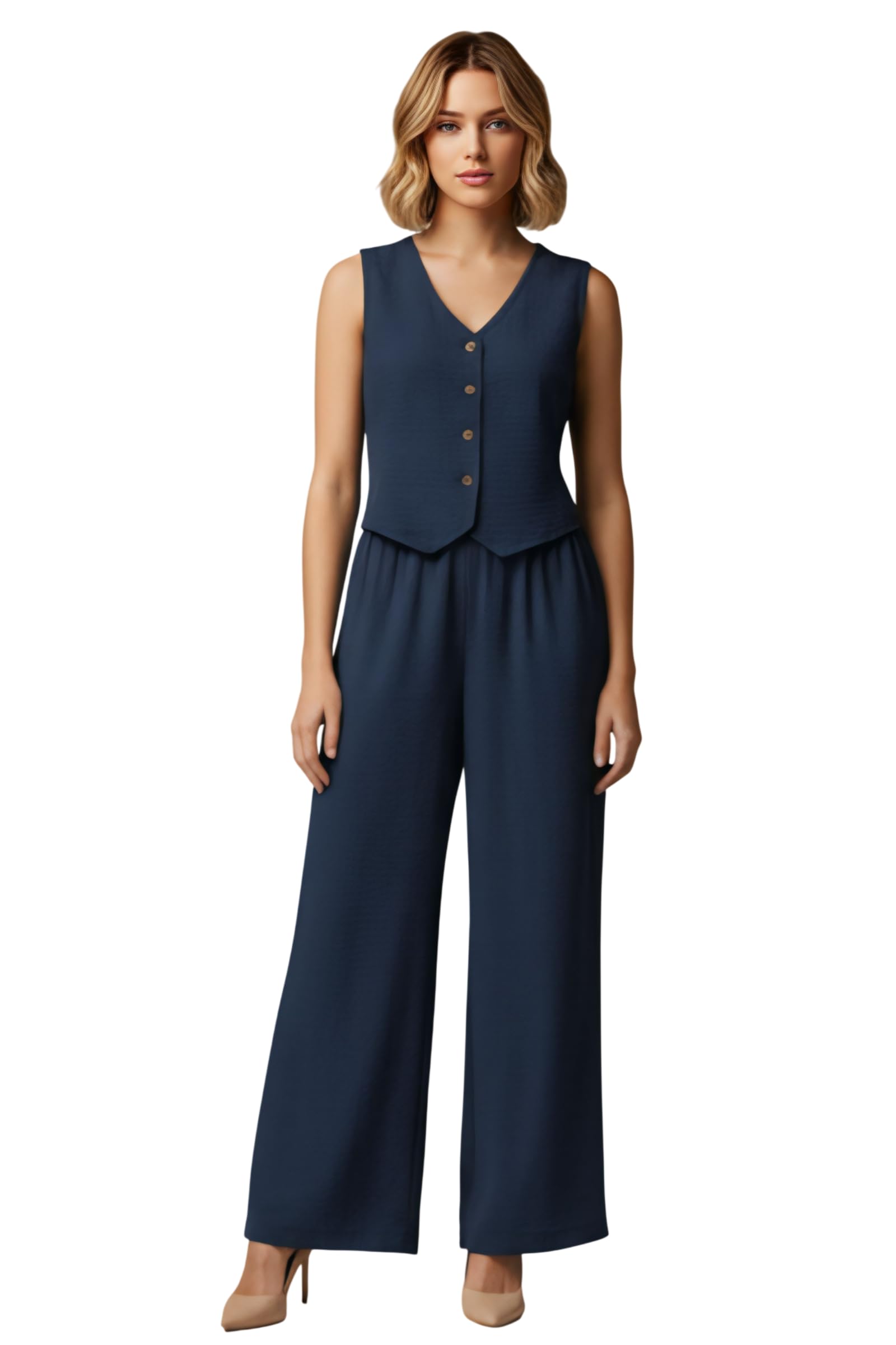 Solid Waistcoat with Trousers-image-39