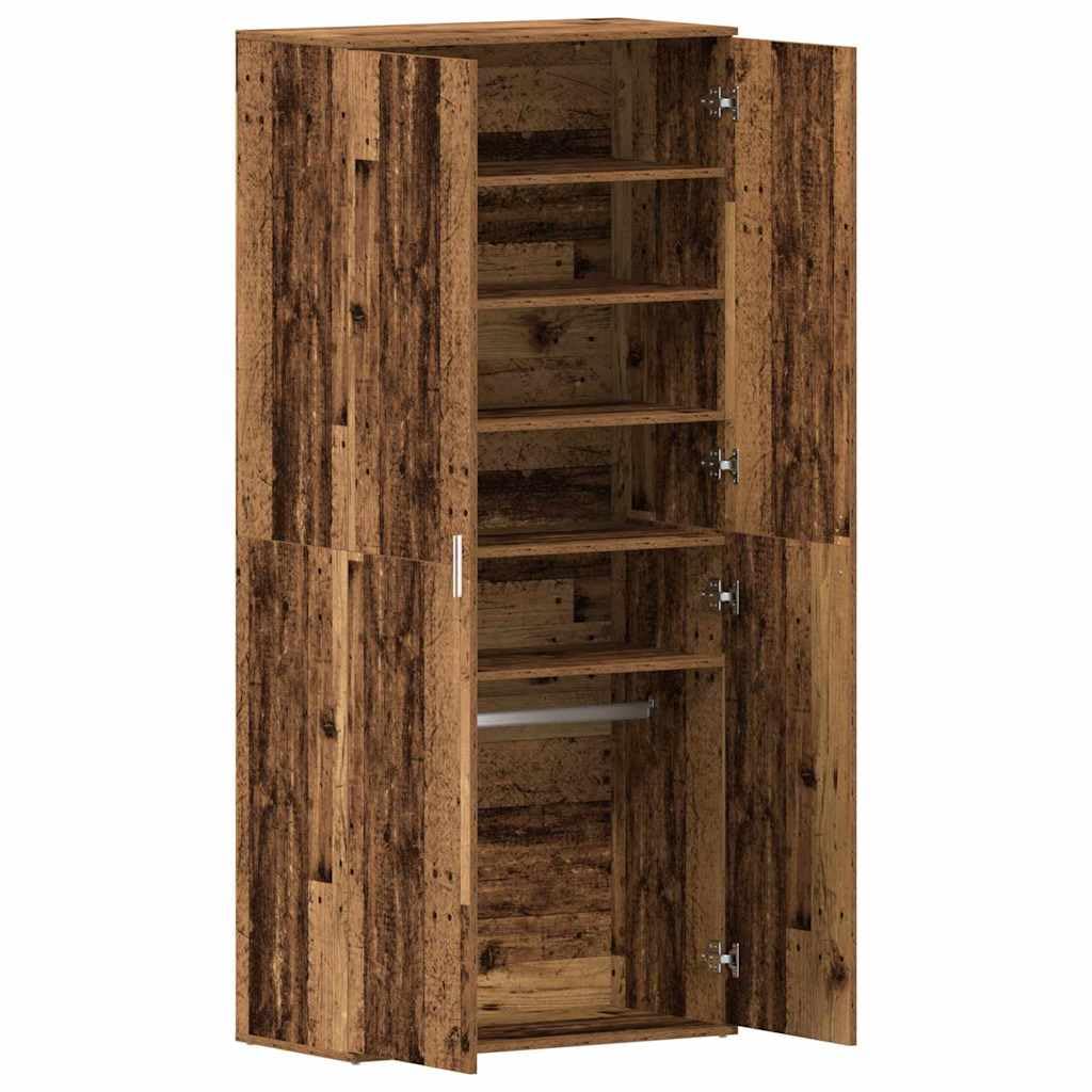 Scarpiera 80 x 39 x 178 cm in legno di ingegneria design contemporaneo