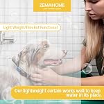 ZEMAHOME Effacer PEVA Rideaux de douche en plastique Liner Premium léger Poids 72" x 72" Salle de bain transparente Douche Showroom Rideau Linge avec Rustproof Metal Gromments et aimant pondéré