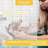 Vista 7 de Forro de Cortina de Ducha de Plástico Transparente de Tamaño Estrecho, 42x72 Pulgadas, Plástico Transparente Delgado y Liviano para Baño con Ojales