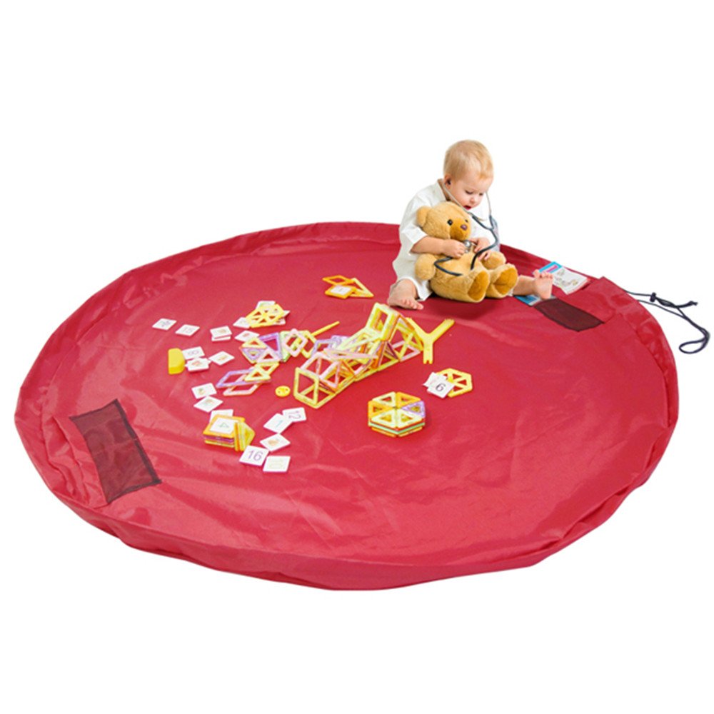 Baby Floor Play Mat Kids Lego Toy Storage Bag Organizer