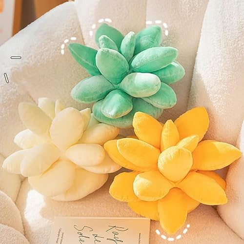 Miniatura 2 de Almohada 3D suculenta con forma de flores, almohada con forma de cactus, almohada estética almohada de felpa novedosa