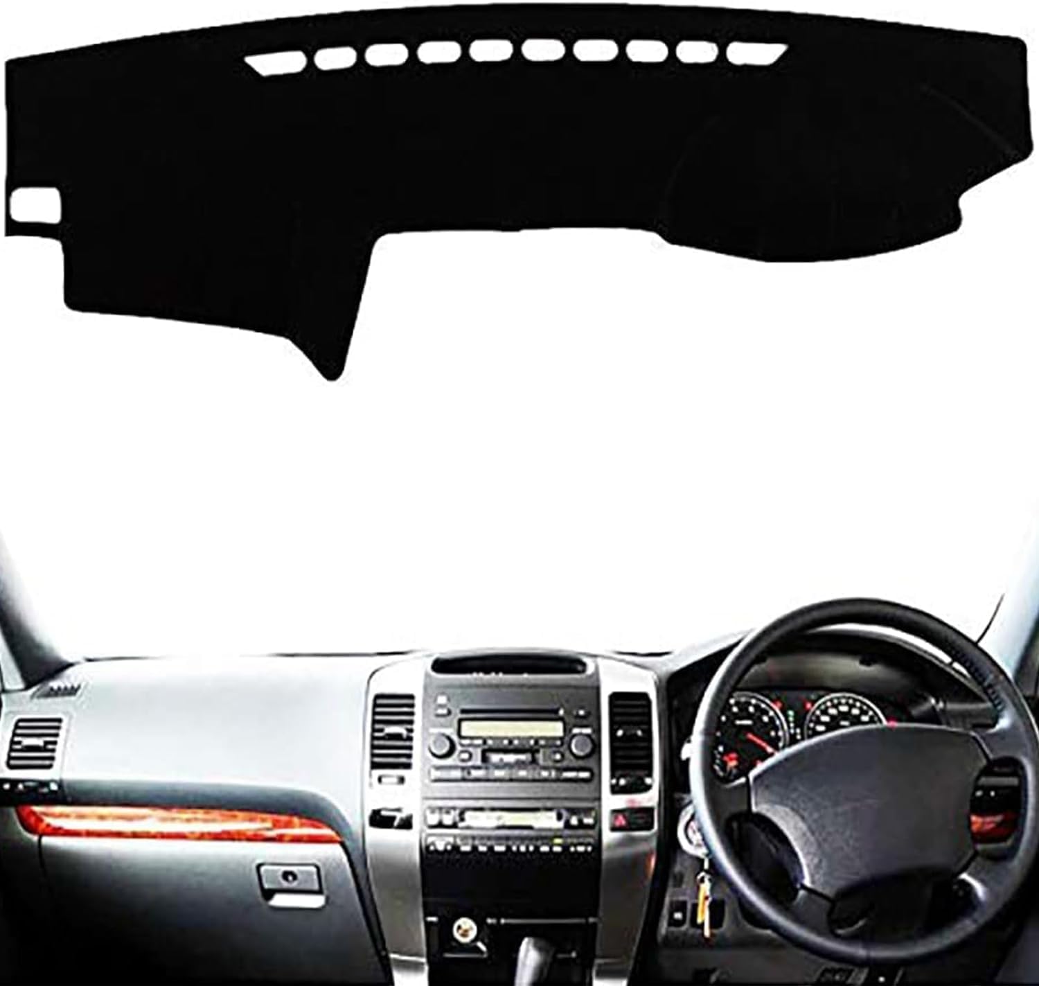 DdaiXQ Car Dashboard Mat For toyota Land Cruiser Prado J120 2003 2004-2009, Anti Slip Anti Glare Dustproof Dashboard Cover Pad Protector Dash Cover Sunshade Dashmat