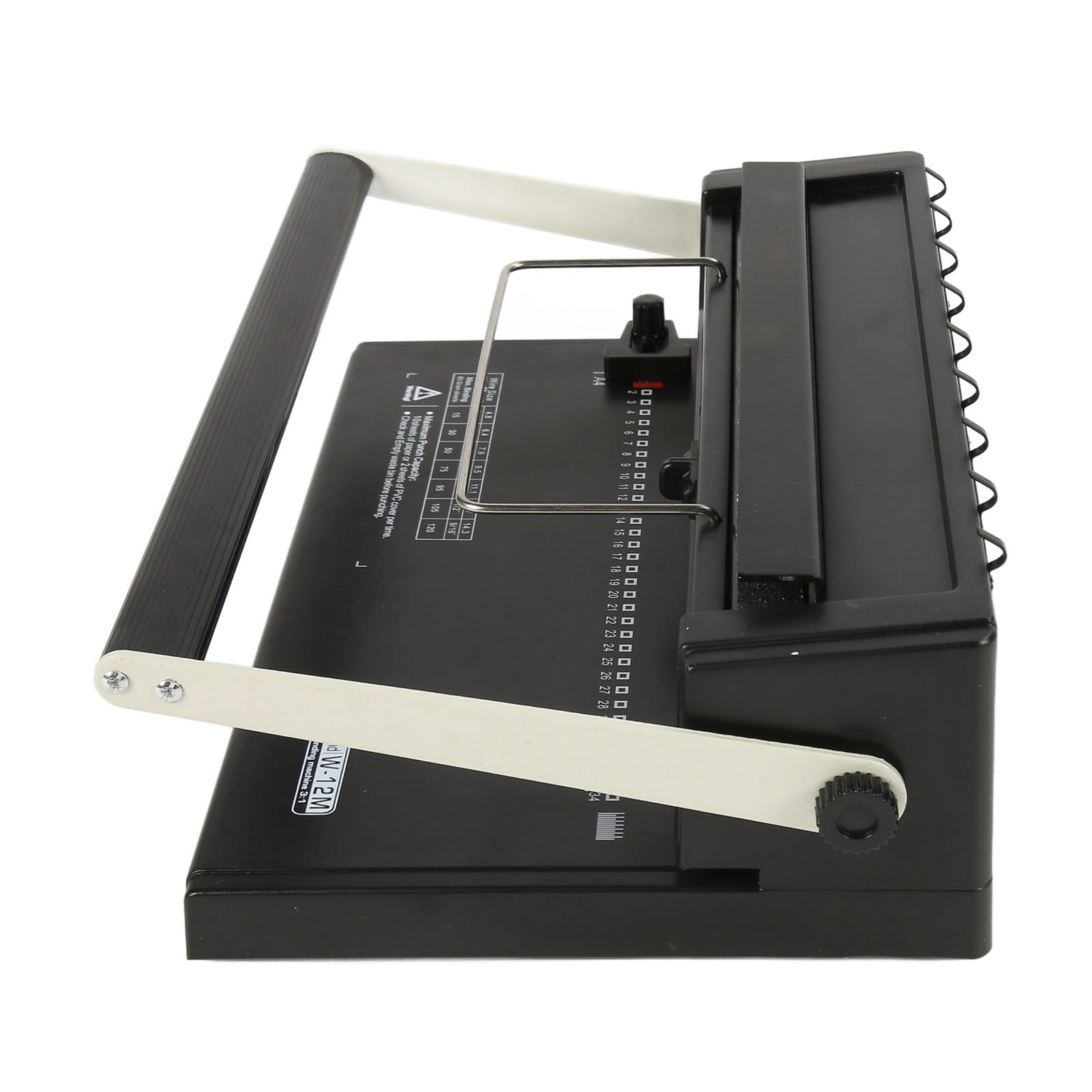 Machine à Reliure à Bobines en Spirale, Machine à Relier 12 Feuilles de Carte de Test de capacité de Perforation Facile à Utiliser pour Le Format Lettre