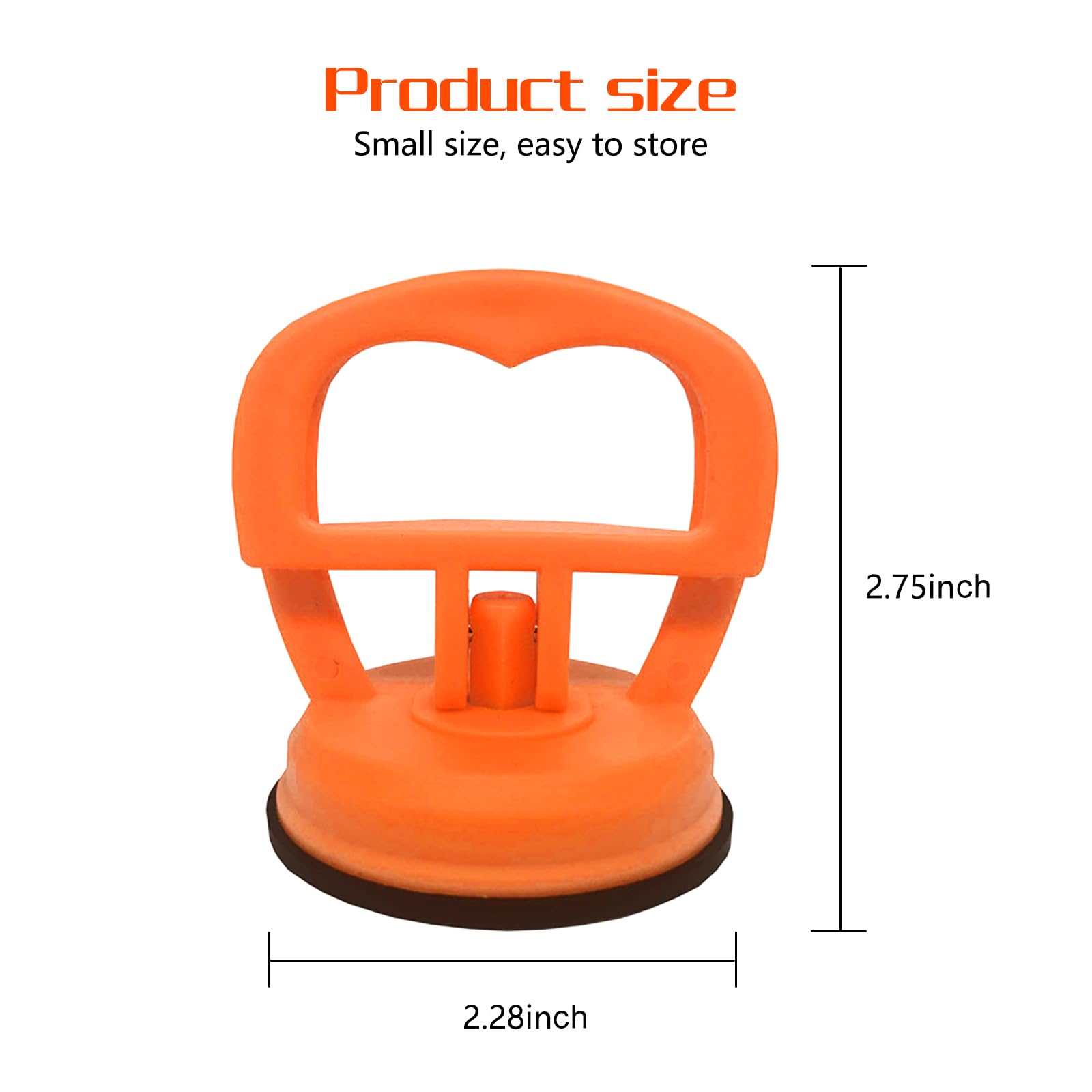 ZKFAR 2 PCS Car Dent Maintenance Tool, Used for Car dent, Glass, Screen, Tile Integrated Ceiling Suction Device, Multifunctional Strength Suction Cup (Orange)