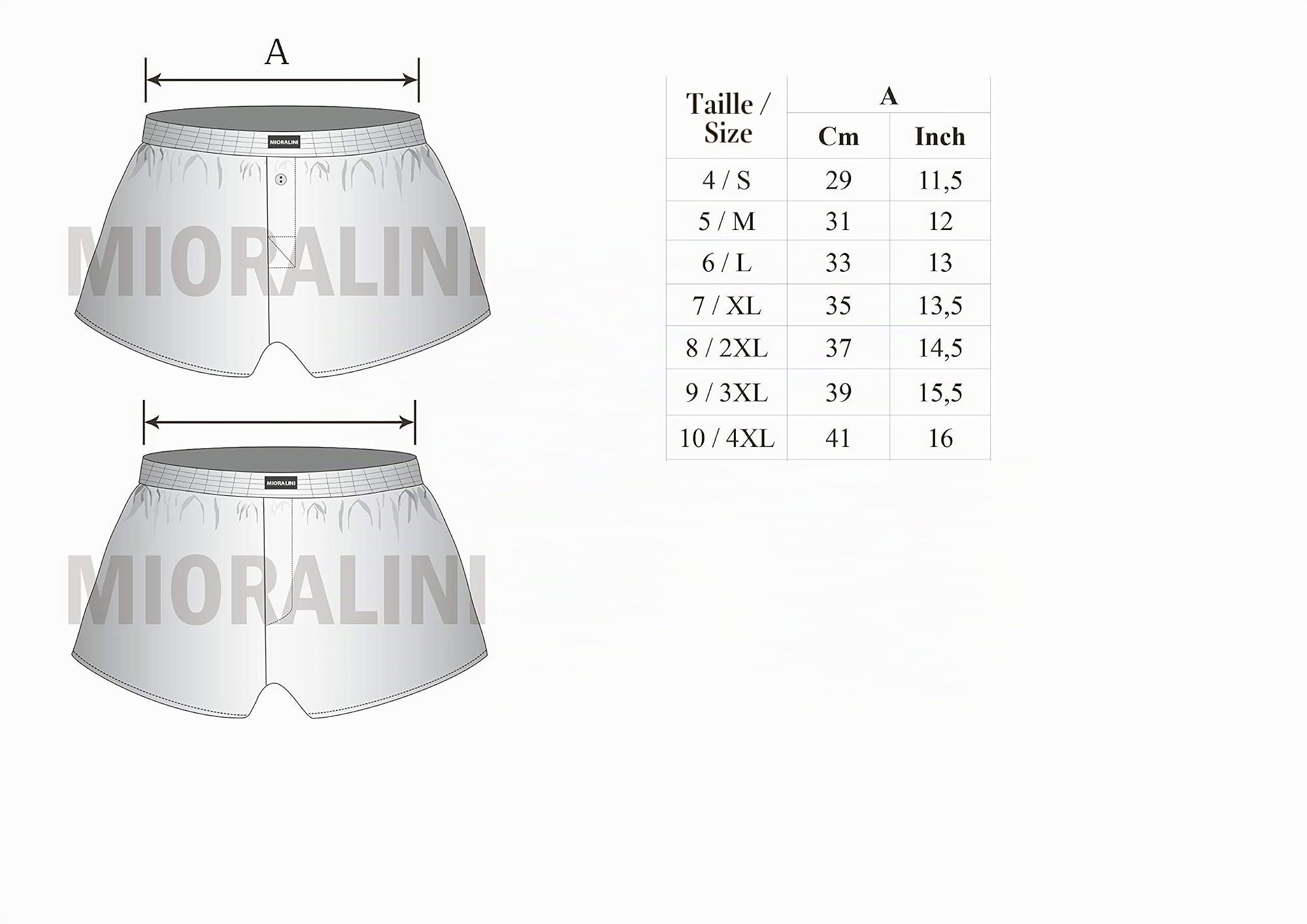 MioRalini 10 caleçon Boxer pour Homme en Classique et Plus de Couleurs 100% Coton sans Coutures latérales Taille 4-S - 10-4XL