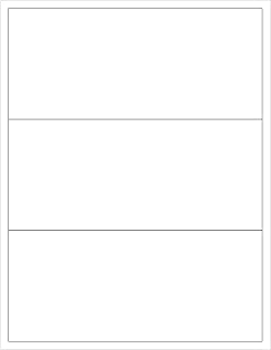 Tape Logic 8' x 3 1/2' White Shipping Labels, for Laser & Inkjet Printers, Permanent Adhesive, 8 1/2' x 11' Sheet, 3 Labels Per Sheet, 100 Sheets