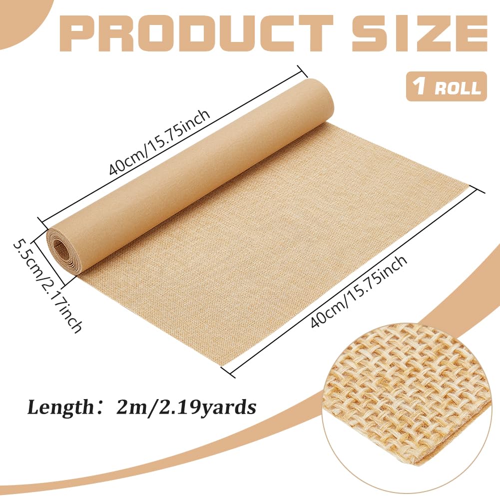 BENECREAT 2m Toppe di Riparazione In Lino Fine Beige, Nastro Adesivo per Tappezzeria In Tessuto Autoadesivo Da 40cm, Arredamento, Divano, Abbigliamento, Giacche, Mestieri