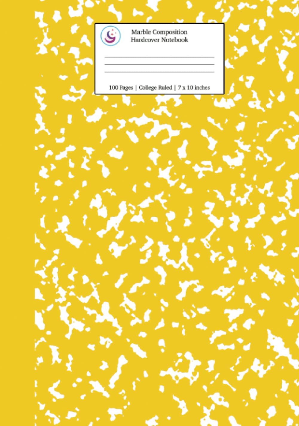 Marble Composition Hardcover Notebook College Ruled: Yellow Marble Notebooks, School Supplies, Notebooks for School