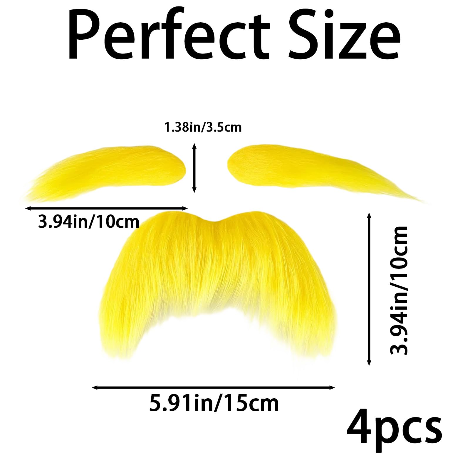 Lorax Costume, Fake Moustache and Eyebrows Set, The Lorax Costume Accessories for Halloween Cosplay Parties - Image 2