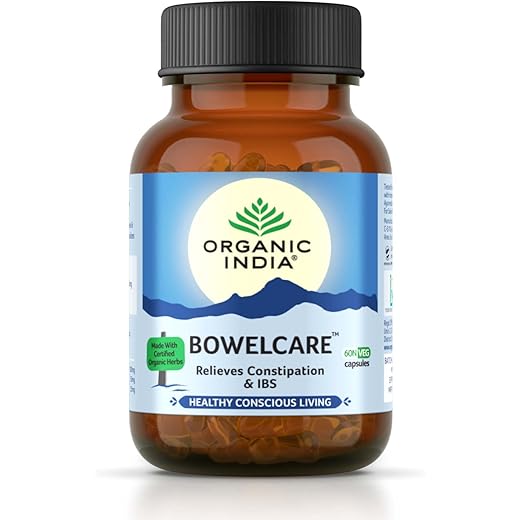 ORGANIC INDIA Bowelcare Capsules Pack - 60 Veg Capsules